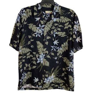 Havana Jacks Cafe-Mens Hawaiian Shirt, Large, 100% Rayon, Floral, Button Down
